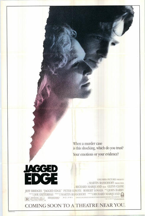 jagged edge 1985 advance one sheet poster folded
