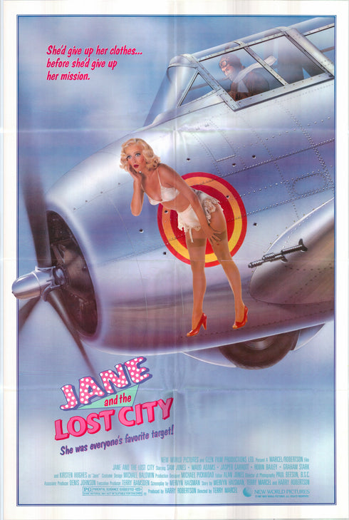 jane and the lost city 1987 one sheet poster folded