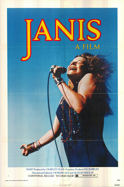 janis 1975 one sheet poster folded