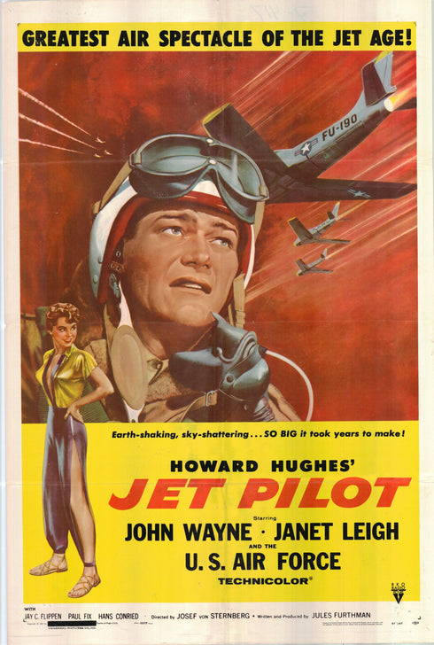 jet pilot 1957 one sheet poster folded