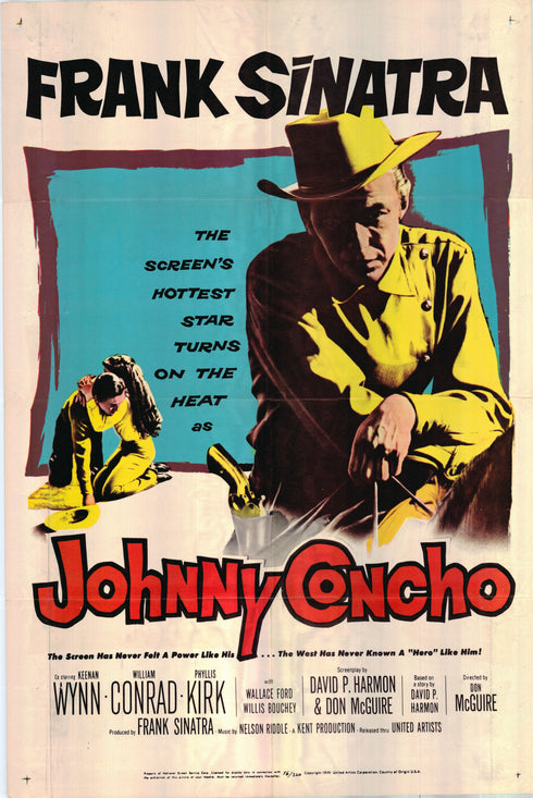 johnny concho 1956 one sheet poster folded