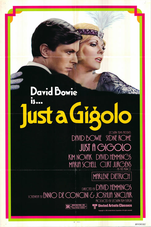 just a gigolo 1981 one sheet poster folded