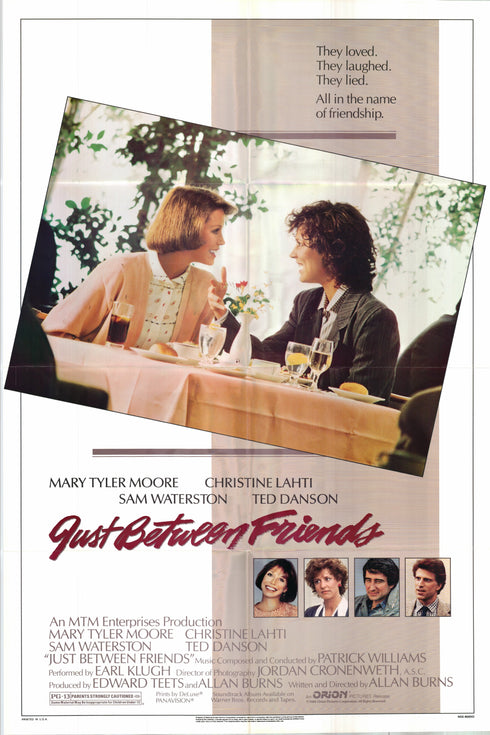 just between friends 1986 one sheet poster folded