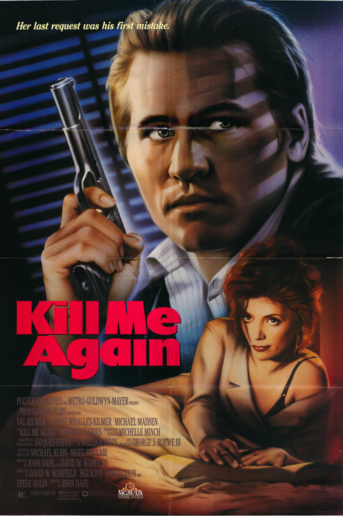 kill me again 1990 video one sheet poster folded