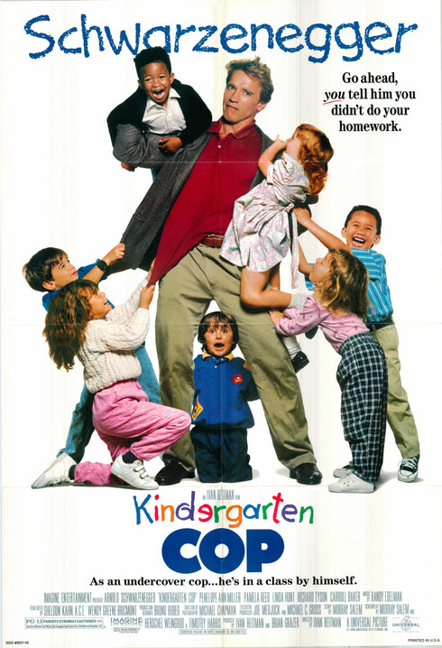 kindergarten cop 1990 one sheet poster folded