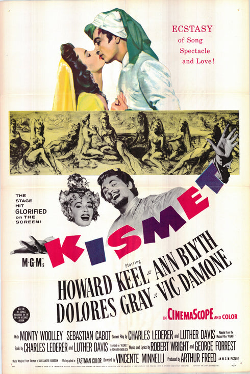 kismet 1956 one sheet poster folded