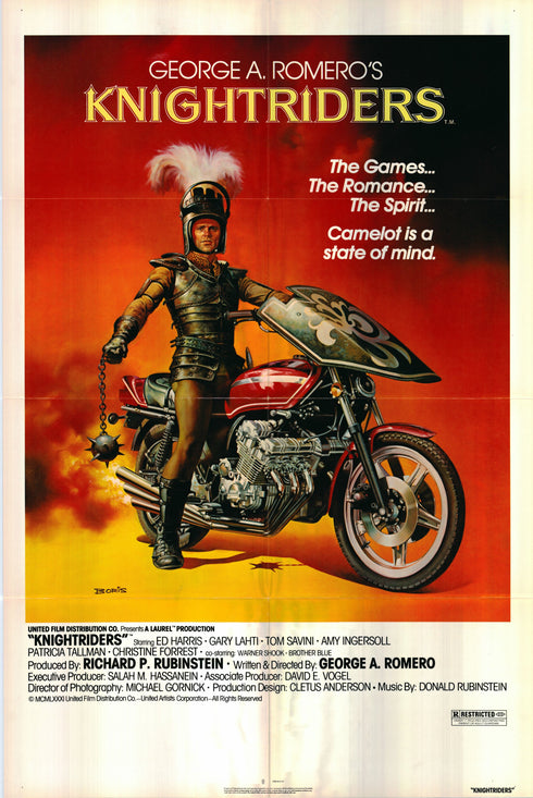 knightriders 1981 one sheet poster folded