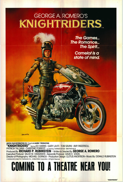 knightriders 1981 advance one sheet poster folded