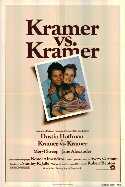 kramer vs kramer 1979 one sheet poster folded