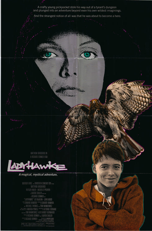 ladyhawke 1985 one sheet poster folded
