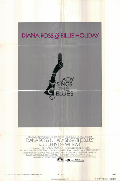 lady sings the blues 1972 one sheet poster folded