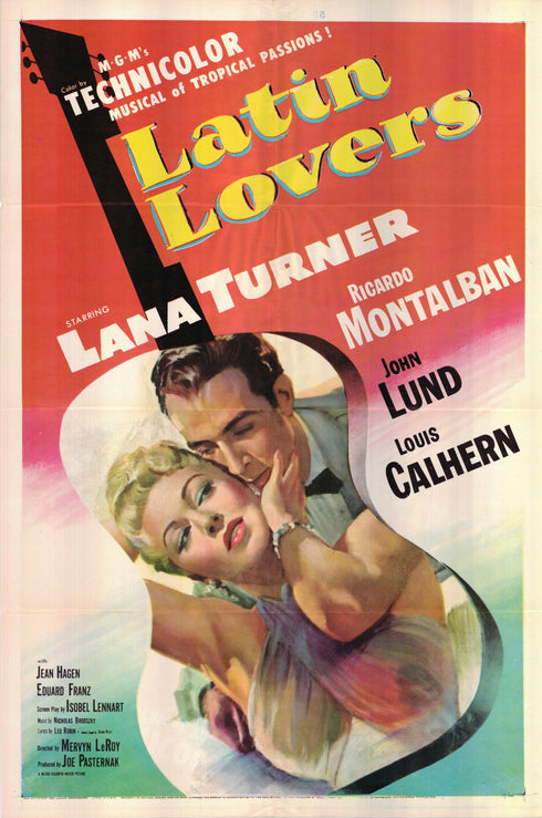 latin lovers 1953 one sheet poster folded