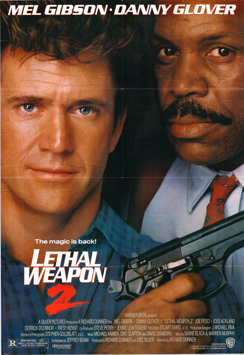 lethal weapon 2 1989 one sheet poster folded