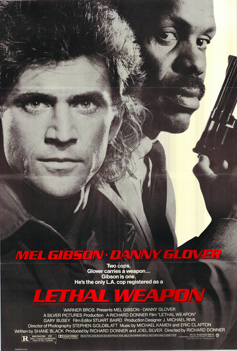 lethal weapon 1987 one sheet poster folded