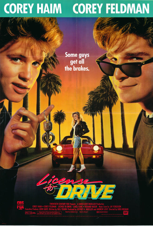 license to drive 1988 one sheet poster folded