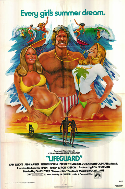 lifeguard 1976 one sheet poster folded