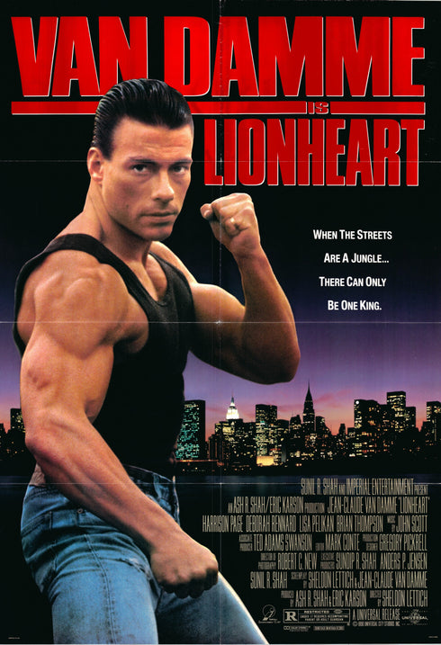 lionheart 1991 double sided one sheet poster folded