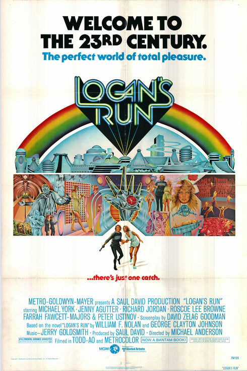 logan's run 1976 one sheet poster folded