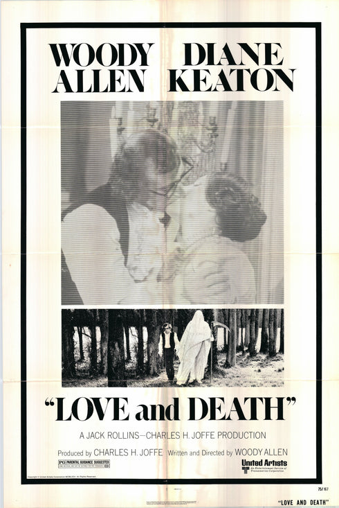 love and death 1975 one sheet poster folded