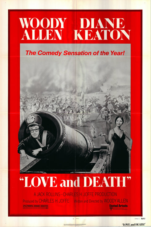 love and death 1975 style c one sheet poster folded