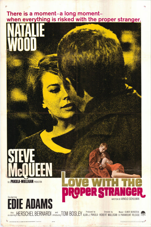 love with the proper stranger 1963 one sheet poster folded