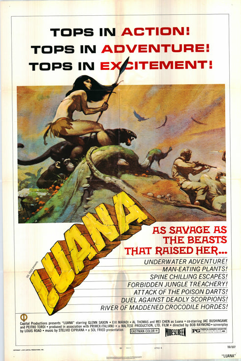 luana 1973 style b one sheet poster folded