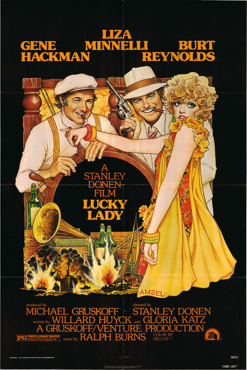 lucky lady 1975 one sheet poster folded