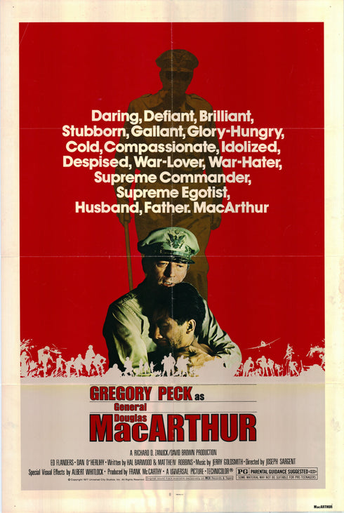 macarthur 1977 one sheet poster folded