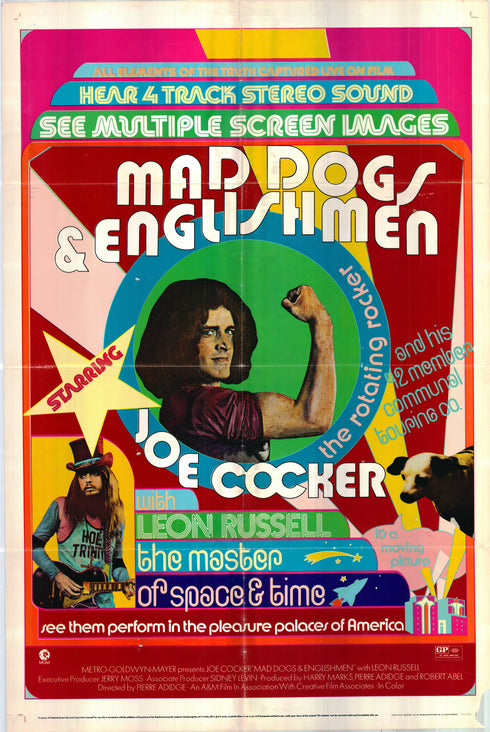 mad dogs & englishmen 1971 one sheet poster folded
