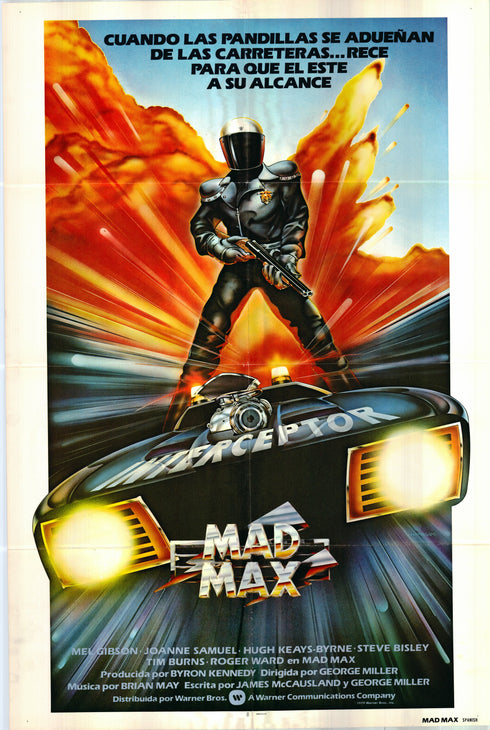 mad max 1980 spanish one sheet poster folded