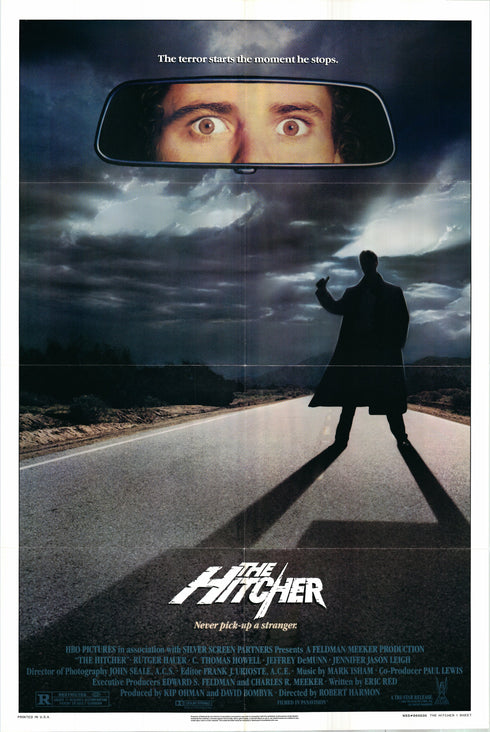 the hitcher 1986 one sheet poster folded