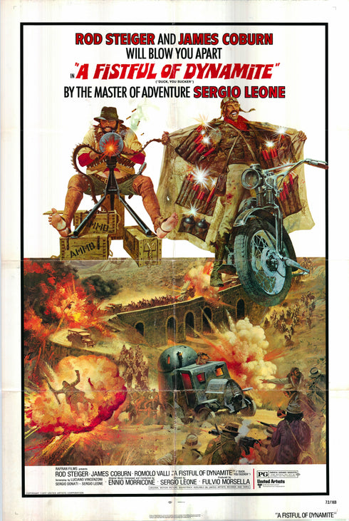 a fistful of dynamite 1972 one sheet poster folded