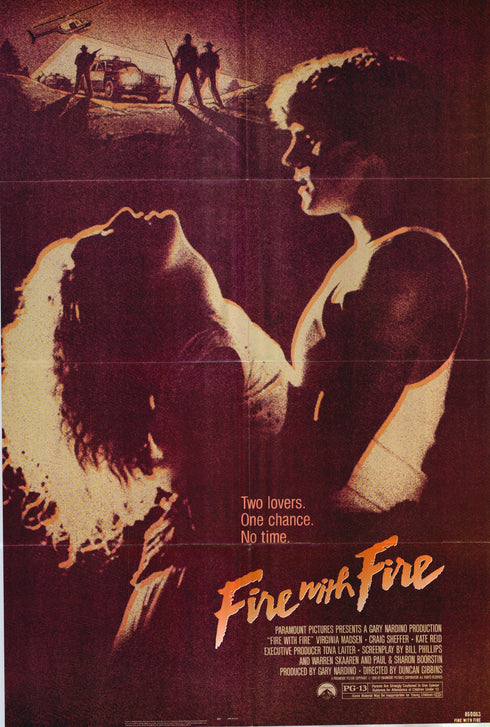 fire with fire 1986 one sheet poster folded
