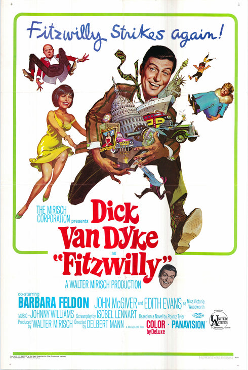fitzwilly 1968 one sheet poster folded