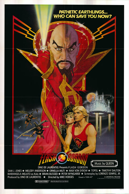 flash gordon 1980 one sheet poster folded