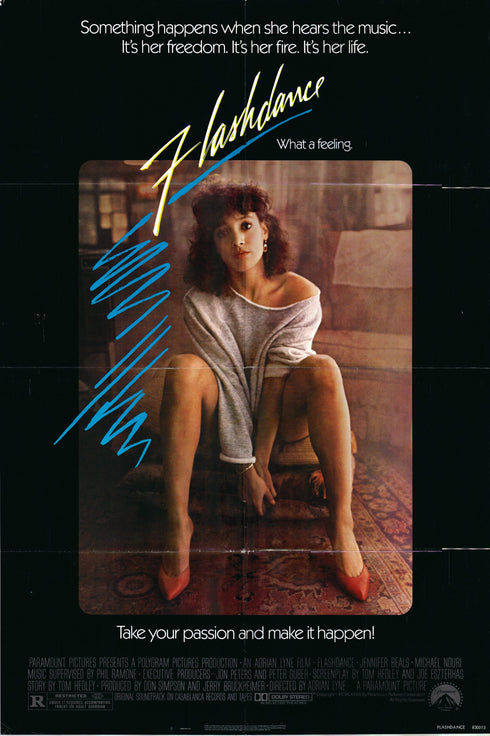 flashdance 1983 one sheet poster folded