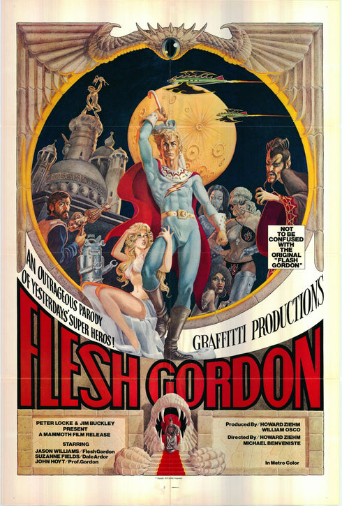 flesh gordon 1974 one sheet poster folded