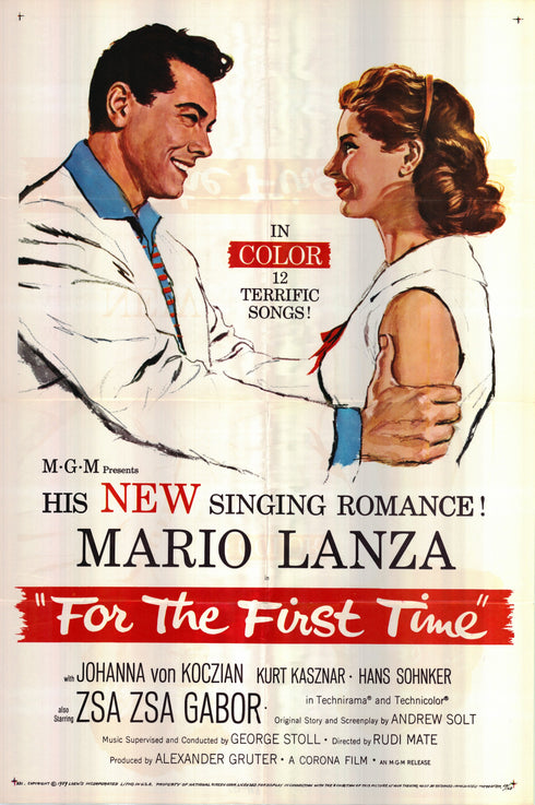 for the first time 1959 one sheet poster folded