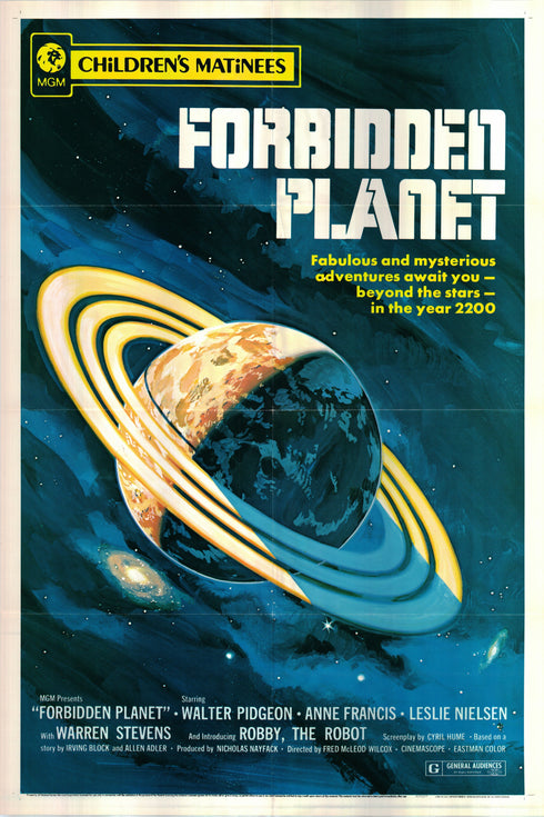 forbidden planet 1972R one sheet poster folded