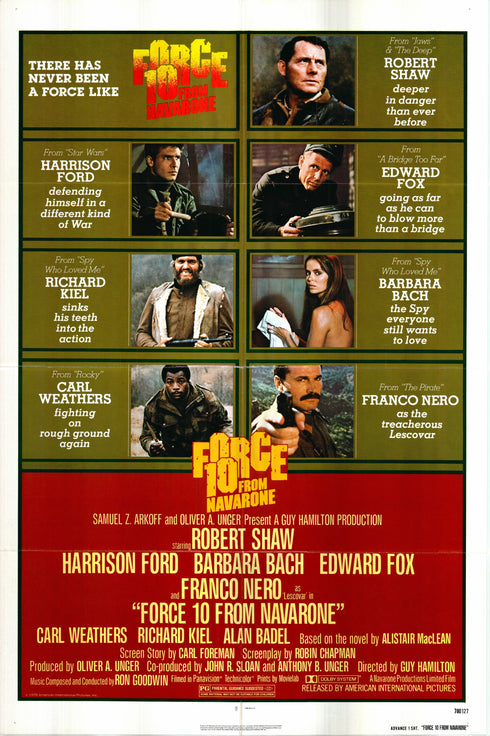 force 10 1978 advance one sheet poster folded