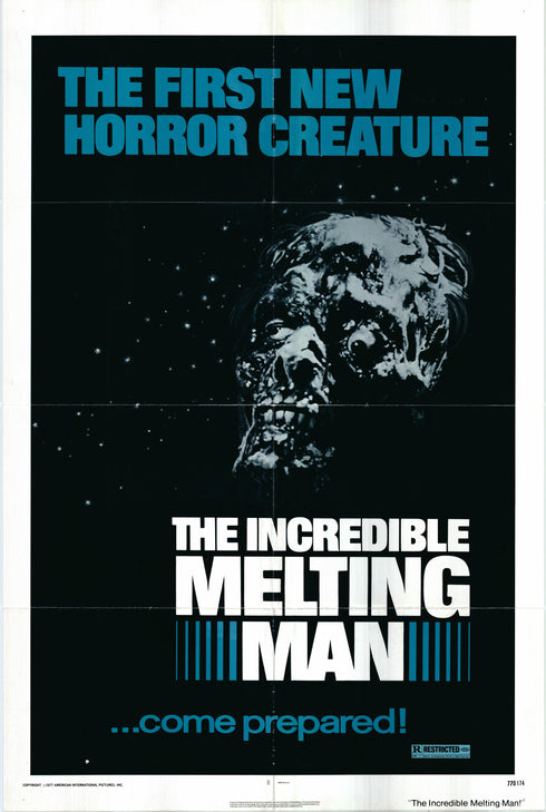 the incredible melting man 1977 one sheet poster folded