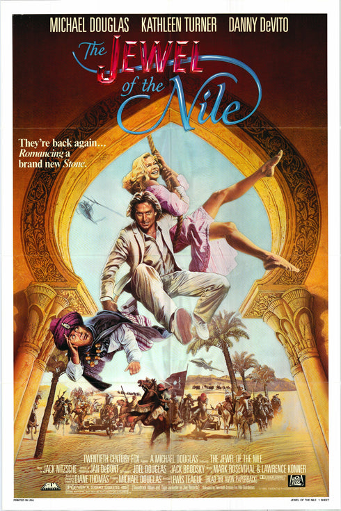 the jewel of the nile 1985 one sheet poster folded