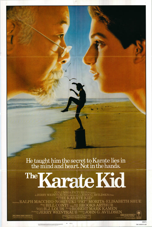 the karate kid 1984 one sheet poster folded
