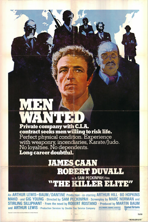 the killer elite 1975 style b one sheet poster folded