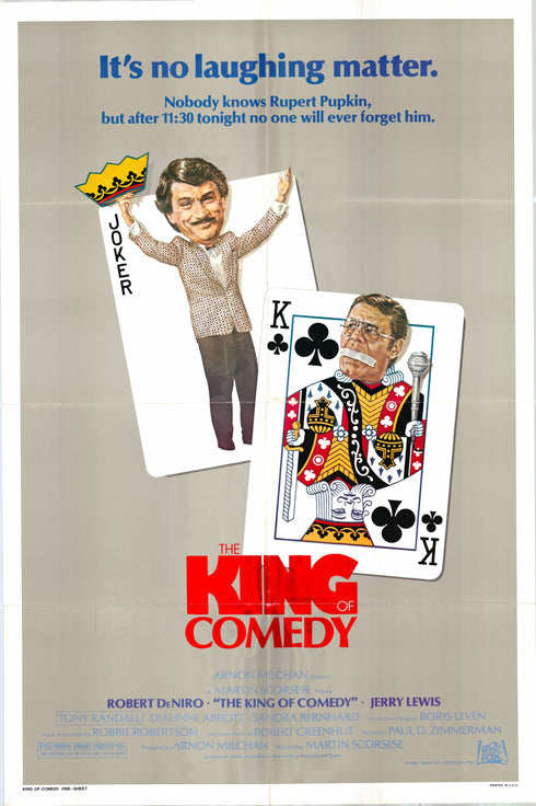 the king of comedy 1983 one sheet poster folded
