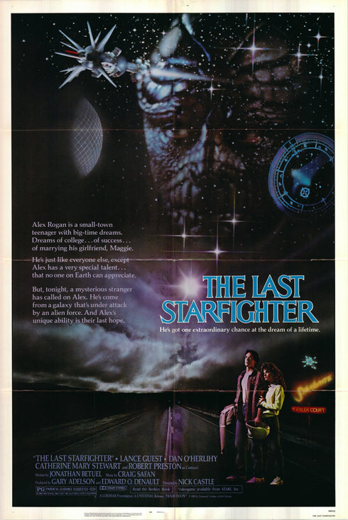 the last starfighter 1984 one sheet poster folded