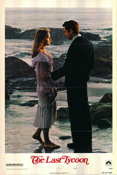 the last tycoon 1976 style b one sheet poster folded