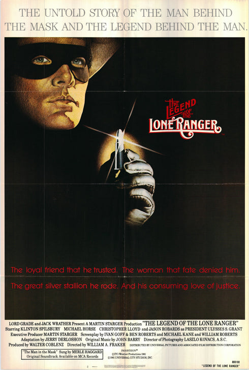 the legend of the lone ranger 1980 one sheet poster folded