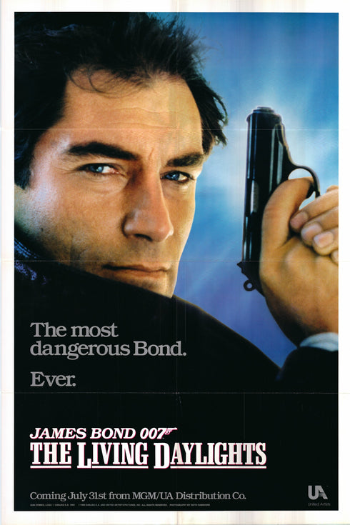 the living daylights 1986 advance one sheet poster folded