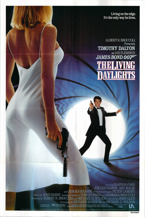 the living daylights 1987 one sheet poster folded